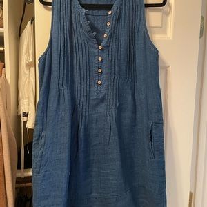 Faherty Linen Dress Sz M